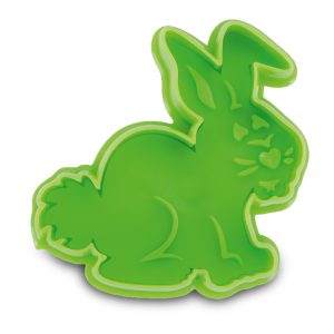 Ausstecher Hase sitzend mit Knickohr grüner Farbe Grün