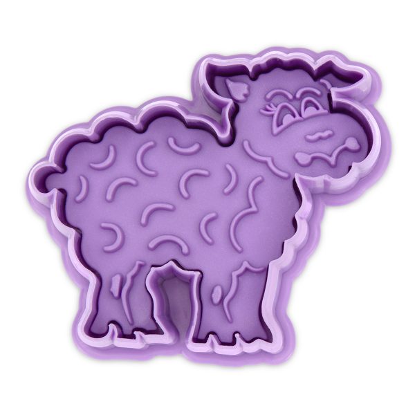 Ausstecher Schaf, Kunststoff lila