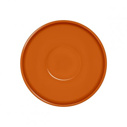 Teller außen weiß, innen orange