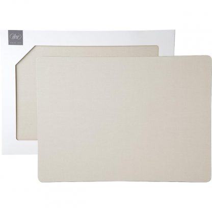 Tischset aus Kork in Linenoptik, unifarben linen